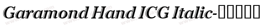 Garamond Hand ICG Italic字体转换